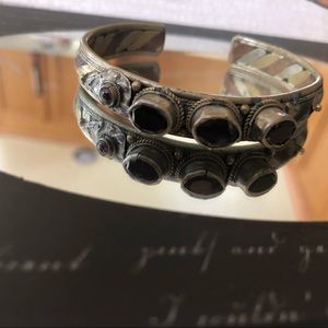 Silver ruby bracelet